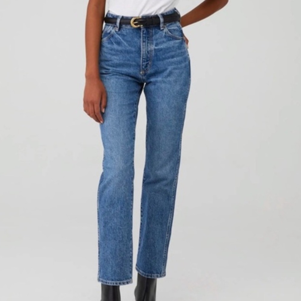 Rollas Originals High Rise Straight Leg Jeans size 27 EXCELLENT PREOWNED